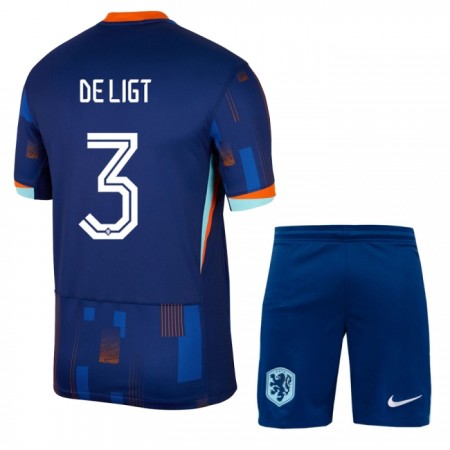 Camisolas Holanda De Ligt 3 Criança 2º Equipamento Alternativa Euro 2024 Manga Curta Camisolas Holanda De Ligt 3 Criança 2º Equipamento Alternativa Euro 2024 Manga Curta